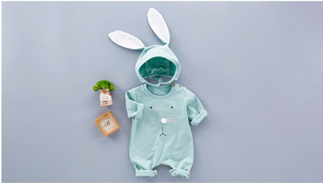 Newborn baby boy and baby girl Bunny Romper