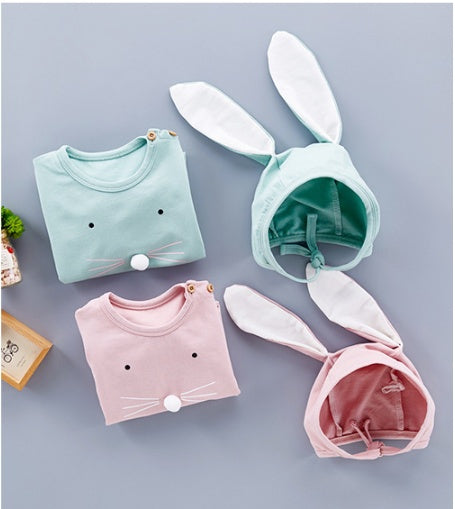 Newborn baby boy and baby girl Bunny Romper