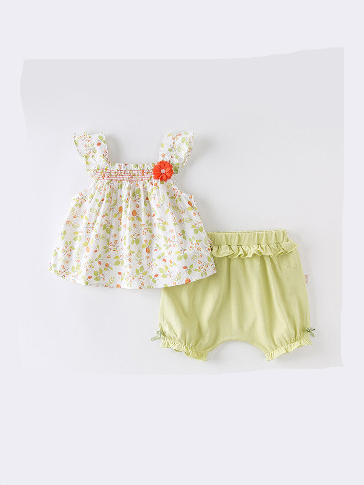 Girls Pastoral leisure two-piece set