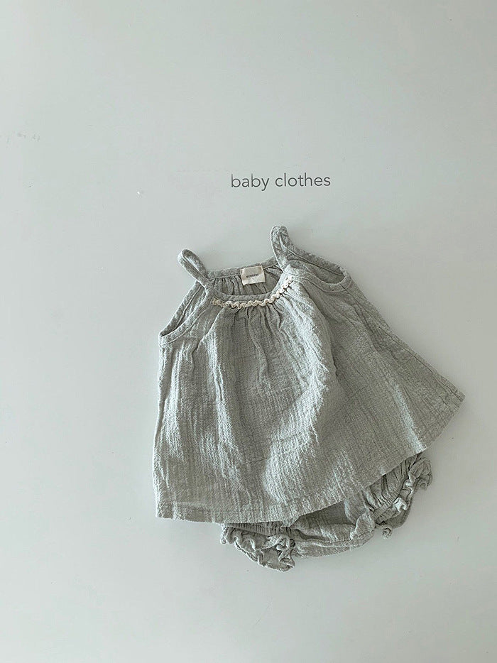 Girl Infant Cotton Shorts Suit