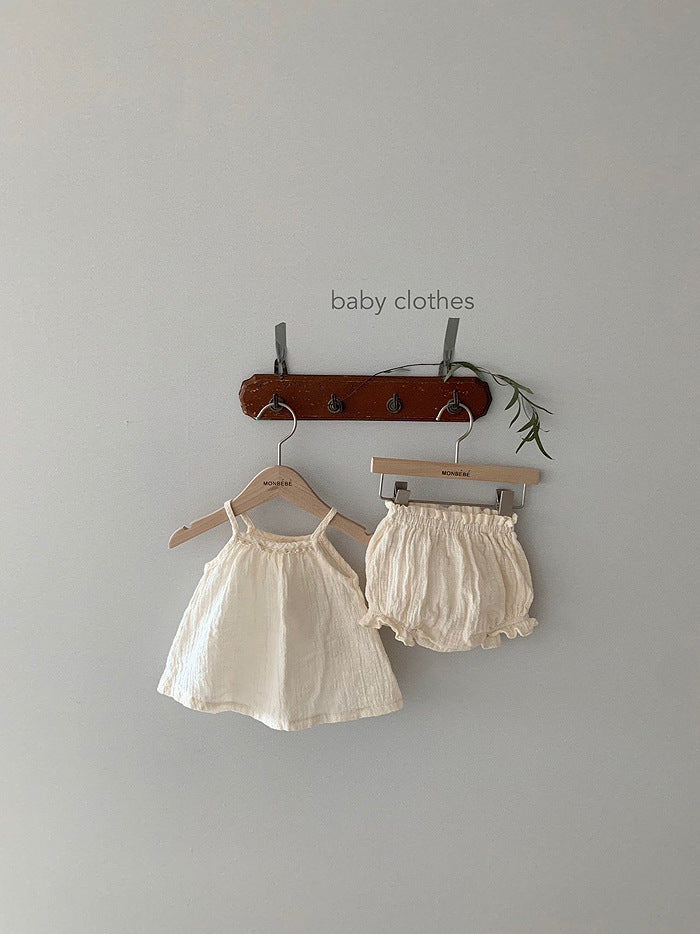 Girl Infant Cotton Shorts Suit