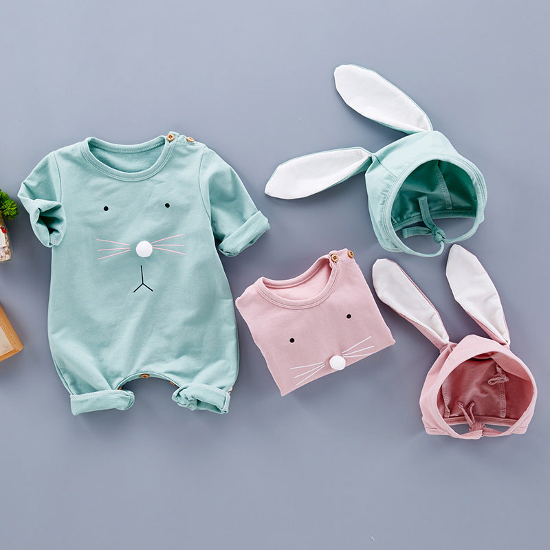 Newborn baby boy and baby girl Bunny Romper