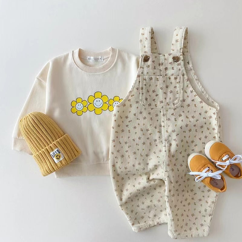 Infant Toddler Spring And Autumn Suspender Pants