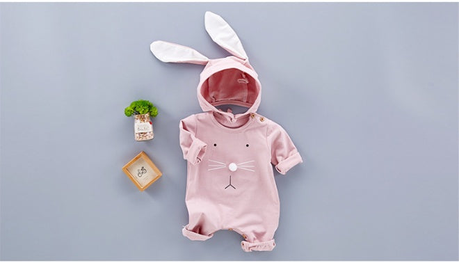 Newborn baby boy and baby girl Bunny Romper